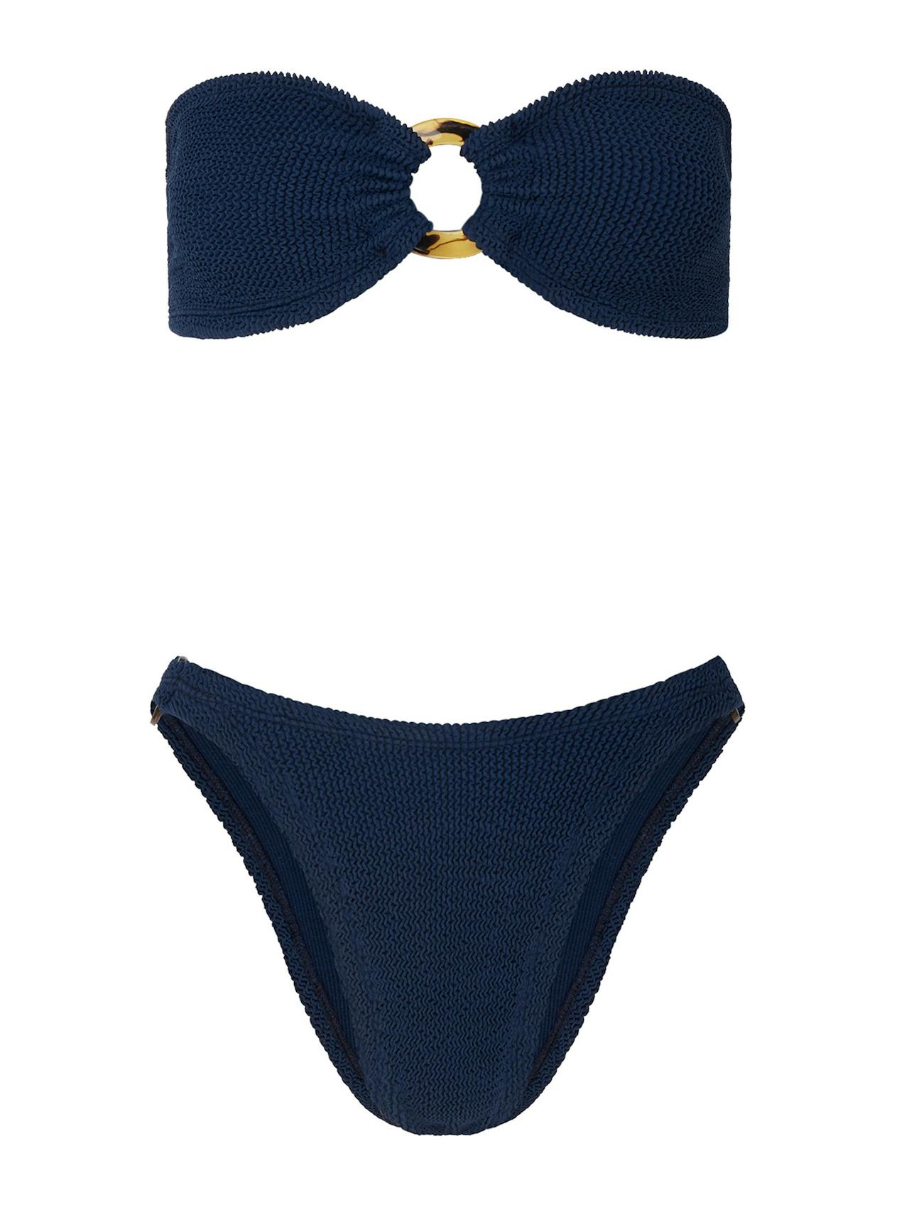 Navy Gloria bikini with tonal hoops