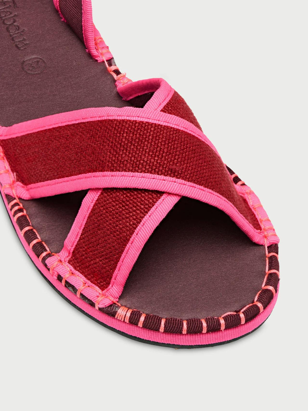 Red Greenwood flats Sandal Flabelus    - Collagerie