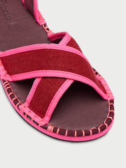 Red Greenwood flats Sandal Flabelus    - Collagerie