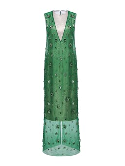 Grazia dress emerald embellished organza Dresses Huishan Zhang    - Collagerie