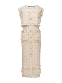 Peyton vest ivory tweed Dresses Huishan Zhang    - Collagerie