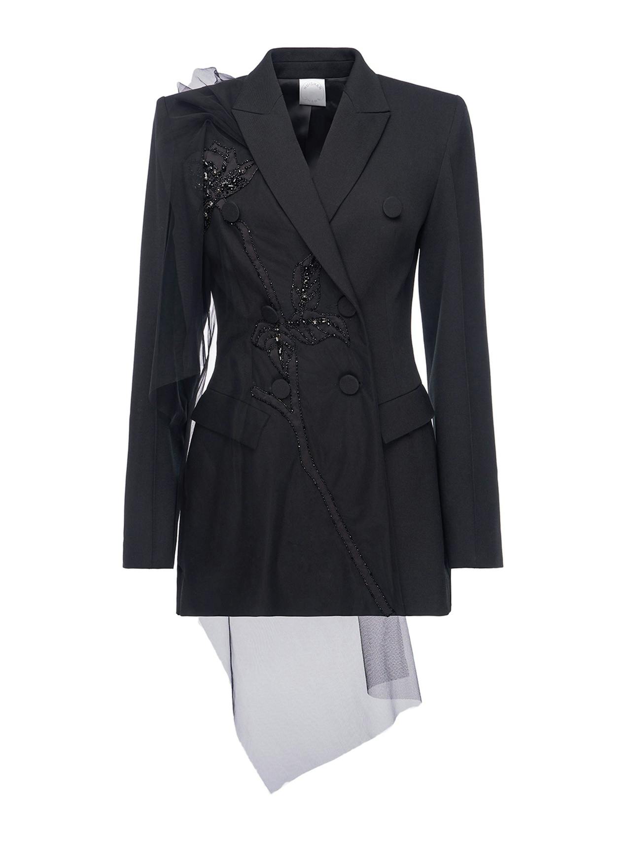 Atlas jacket black embellished tailoring