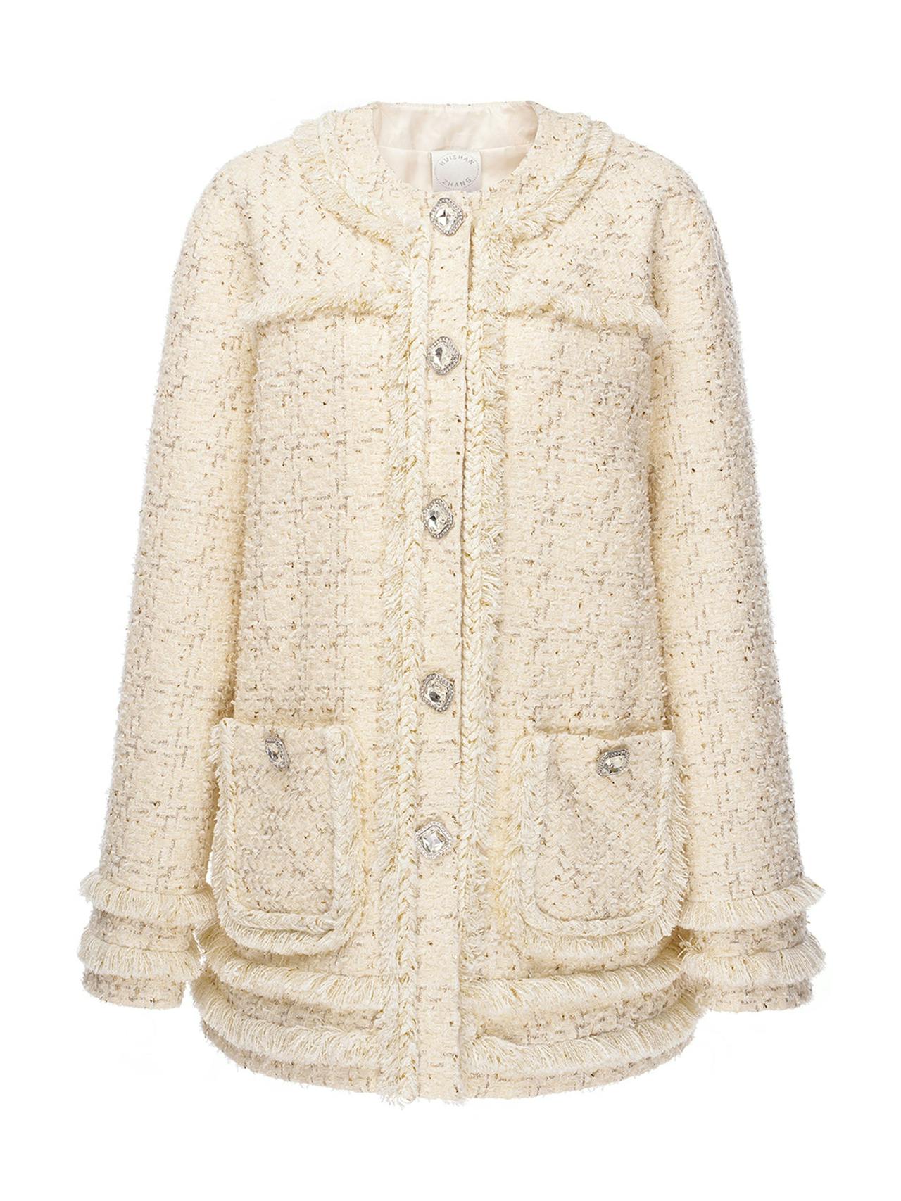 Jacob jacket ivory tweed Coats & Jackets Huishan Zhang    - Collagerie