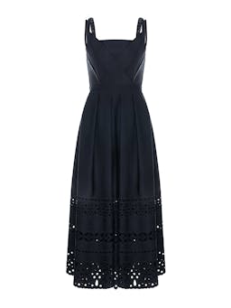 Black embellished faille Roseanna dress Dresses Huishan Zhang    - Collagerie