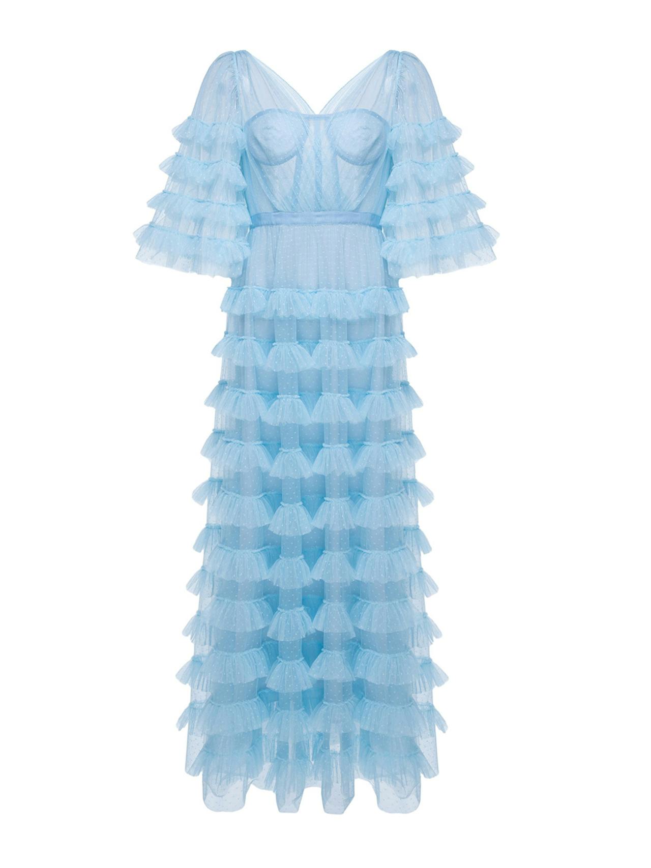 Blue tulle Marybell gown