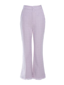 Lavender tweed Beverly trousers Pants Huishan Zhang    - Collagerie