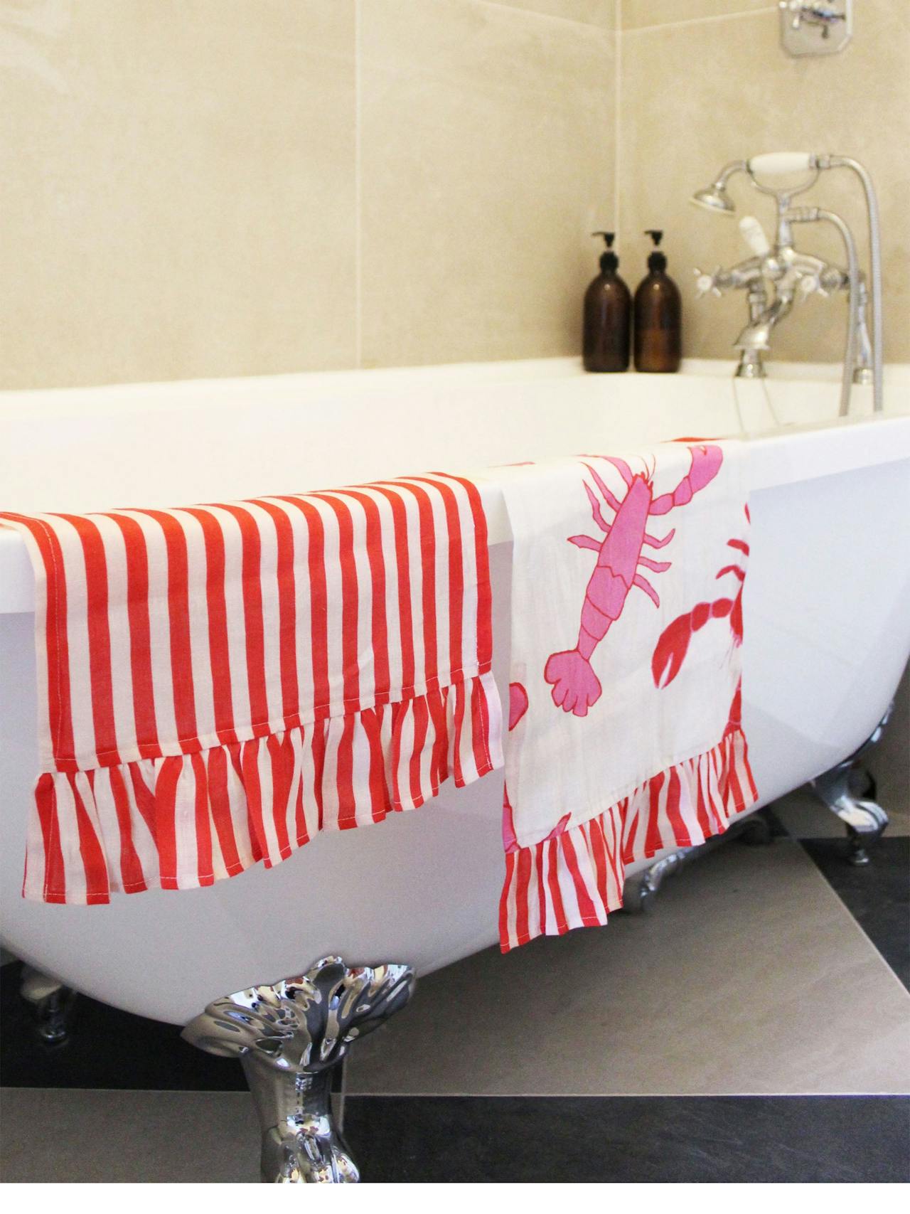 Lobster hand towels (set of 2) Teatowels Amuse La Bouche    - Collagerie