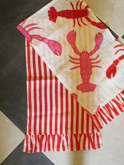 Lobster hand towels (set of 2) Teatowels Amuse La Bouche    - Collagerie