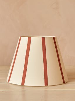 Rust stripe Lampshade Interiors Hum London    - Collagerie