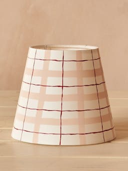 Rose gingham lampshade Interiors Hum London    - Collagerie