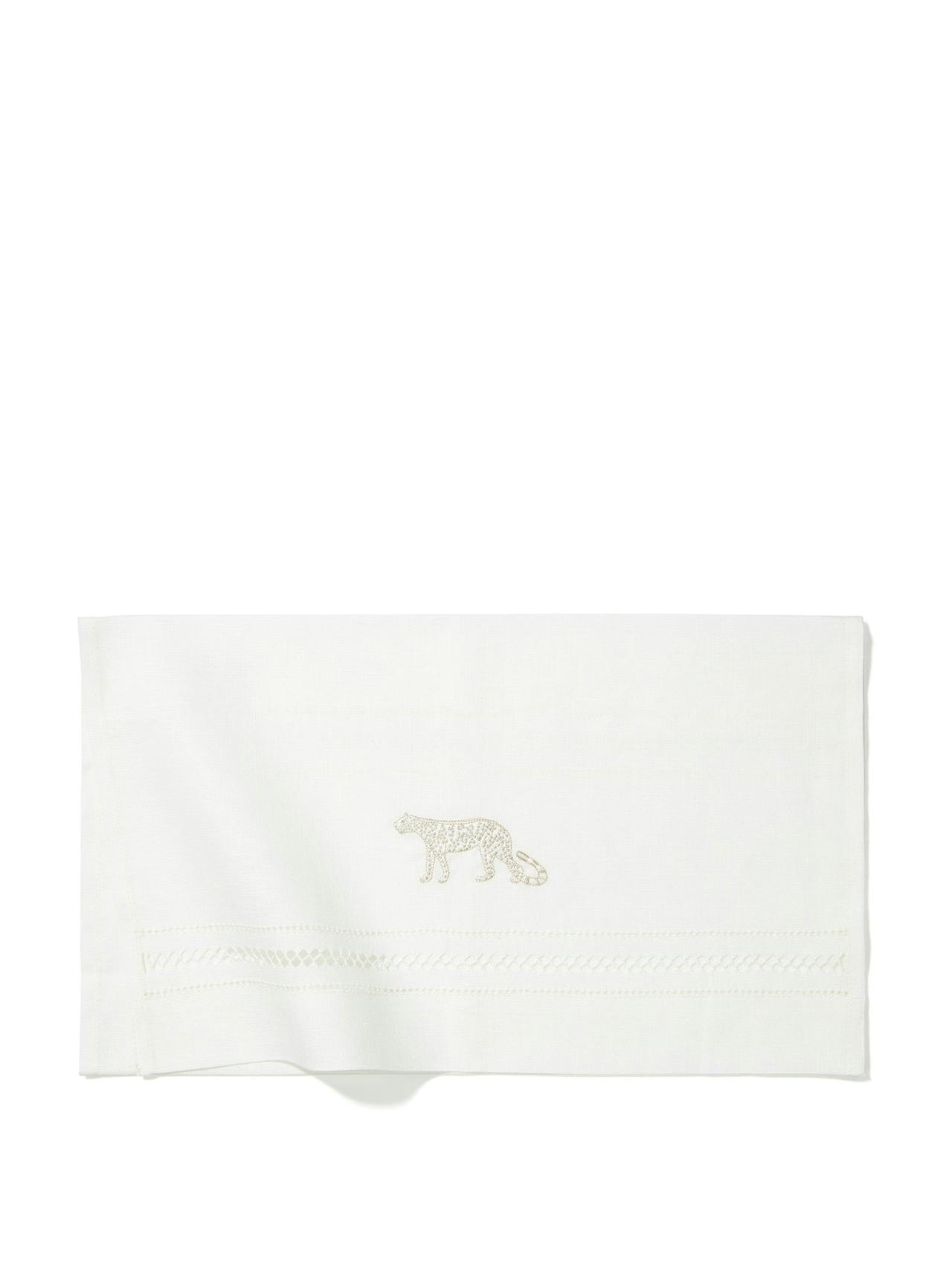Leopard embroidery diamond stitch hand towel