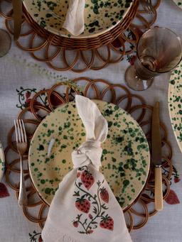 Rattan placemat Rattan Sharland England    - Collagerie