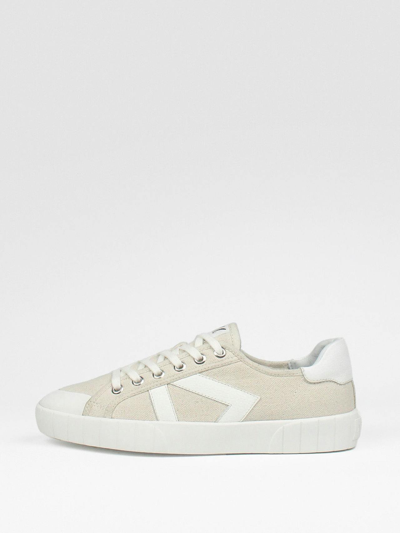 The Helios beige and white trainers