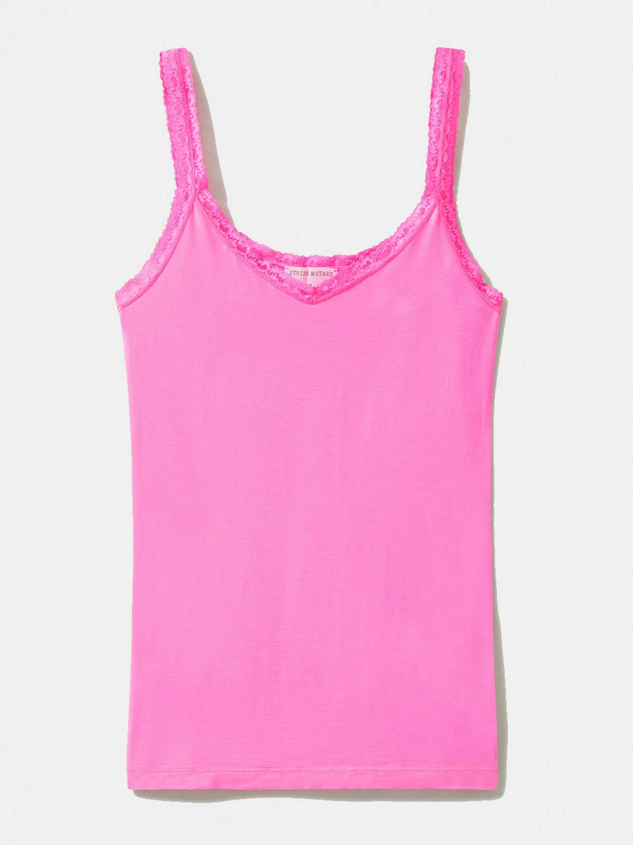 Hot pink lace cami Lace Cami Stripe & Stare    - Collagerie