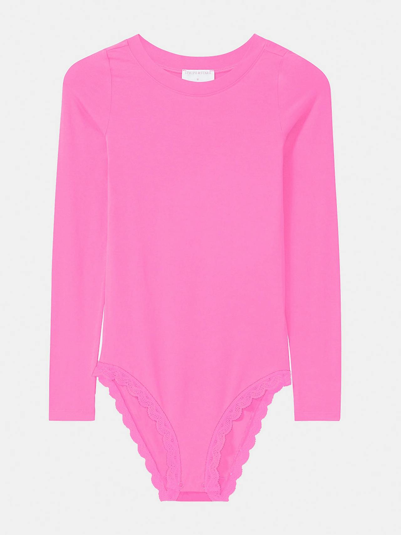 Hot pink long sleeved bodysuit Long Sleeve Bodysuit Stripe & Stare    - Collagerie