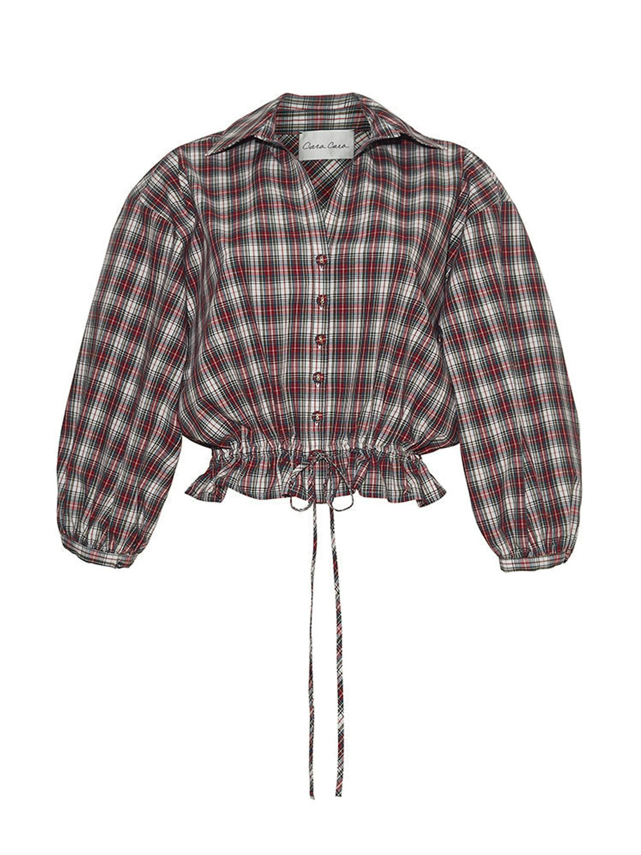 Tartan plaid turtledove Hutton top