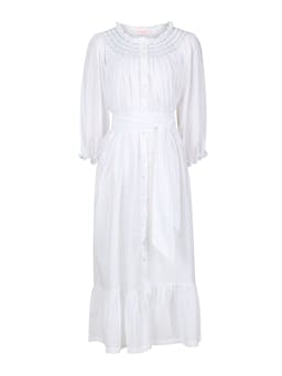 Hypatia women's dress with delphinium hand smocking  Smock London    - Collagerie