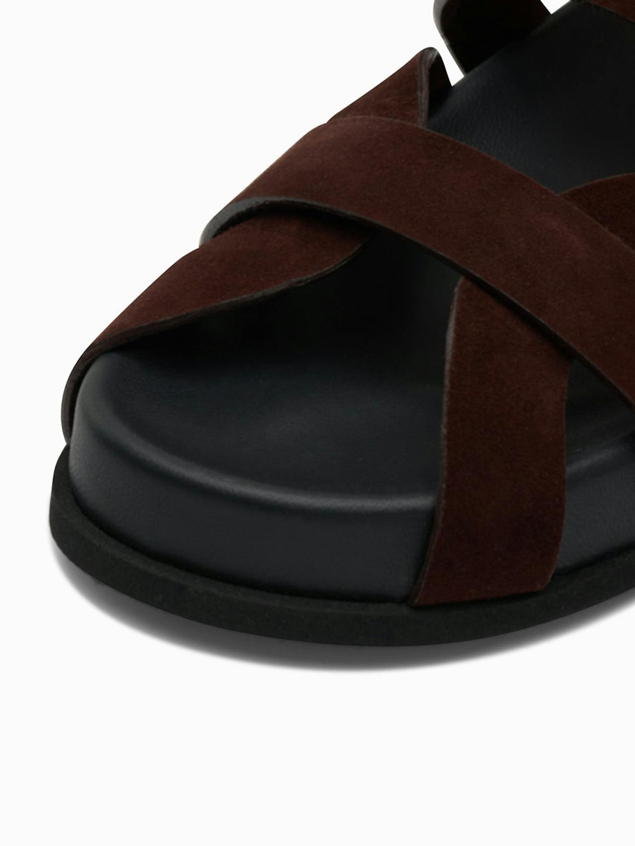 Dark chocolate Ibor flats Platfrom Sandal NEOUS    - Collagerie