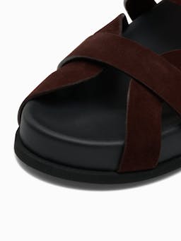 Dark chocolate Ibor flats Platfrom Sandal NEOUS    - Collagerie