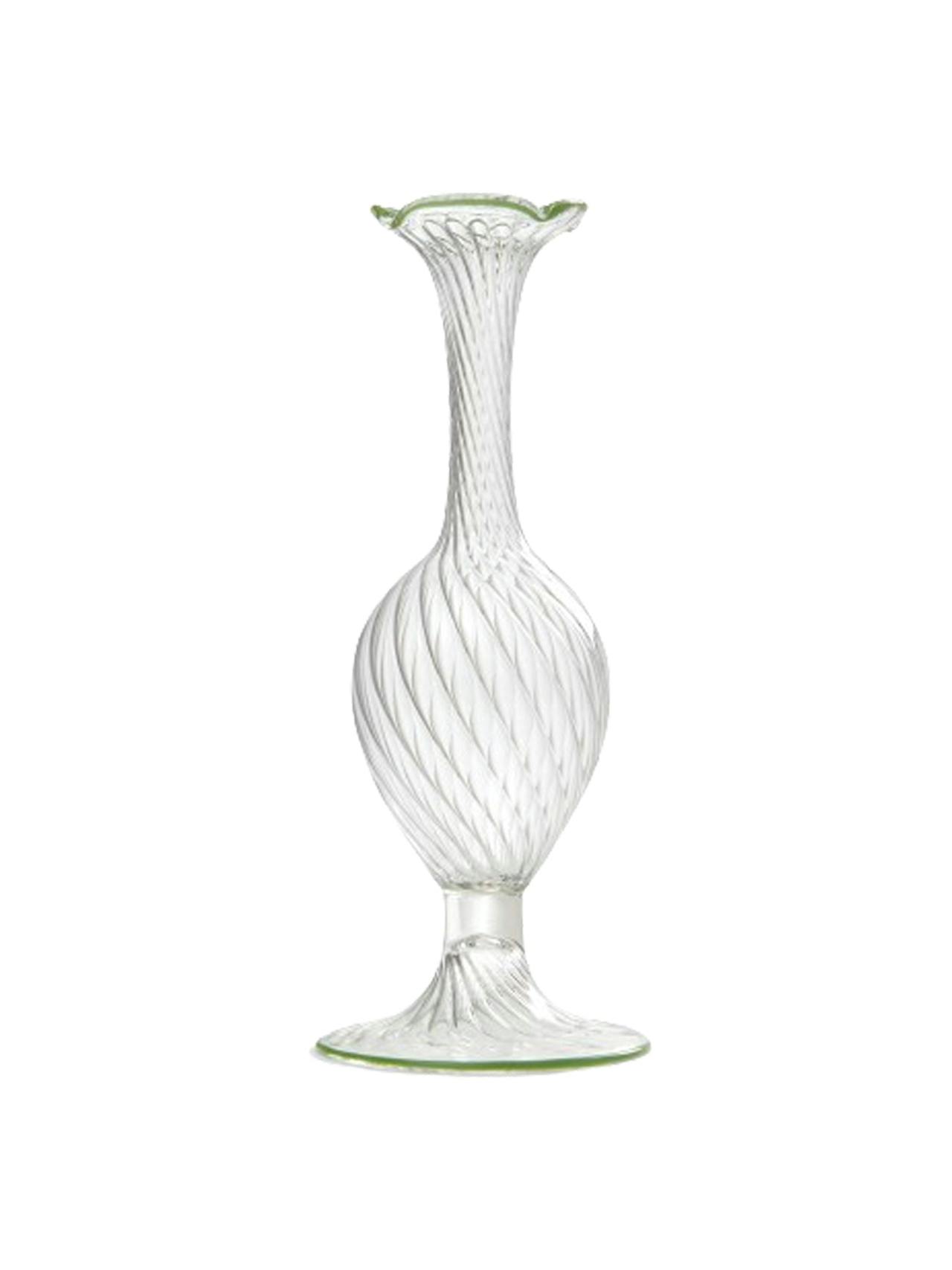 Murano bud vase in green