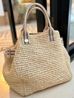 Kaba raffia tote bag Handbag STELAR    - Collagerie