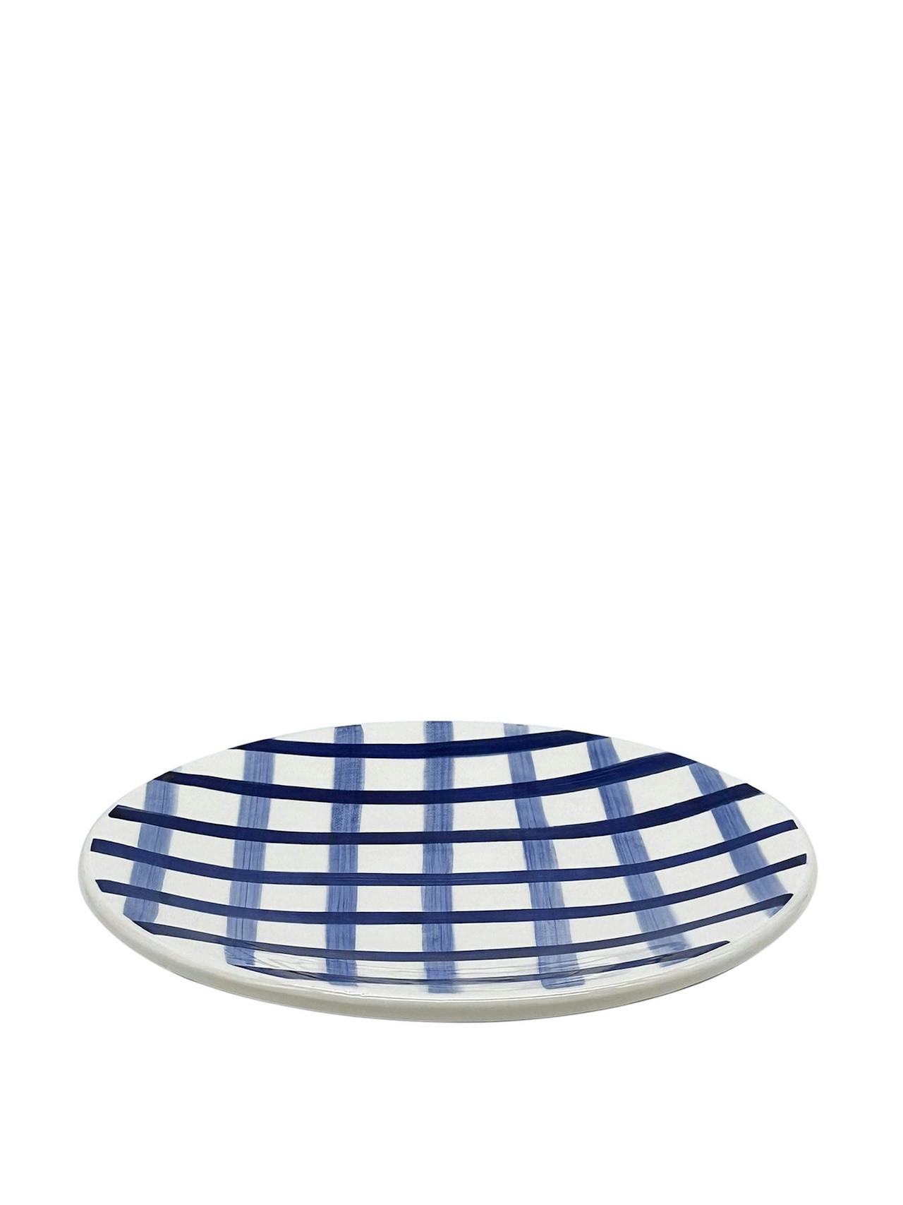 Blue trellis dinner plate Dinner Plate Villa Bologna    - Collagerie