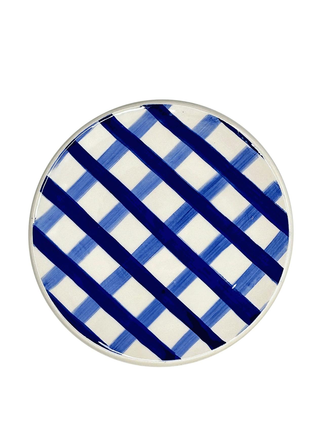 Blue trellis side plate Side Plates Villa Bologna    - Collagerie