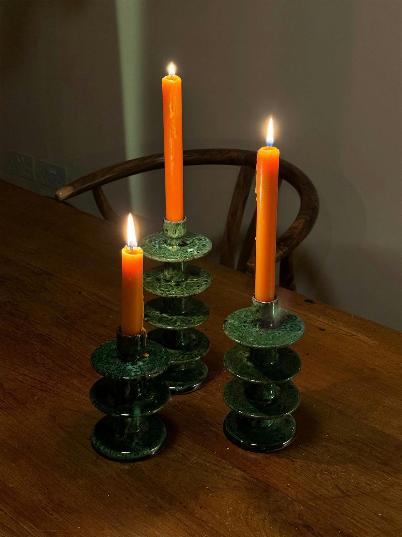 Lava candlestick holders, set of 3  Flukette    - Collagerie