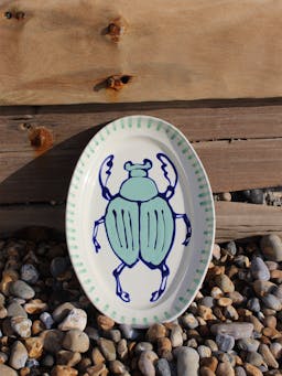 Beetle oval platter ceramics Amuse La Bouche    - Collagerie