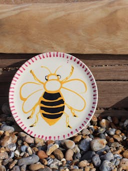 Bee plate ceramics Amuse La Bouche    - Collagerie