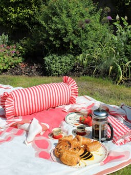 Cherry red bolster cover Cushions Amuse La Bouche    - Collagerie