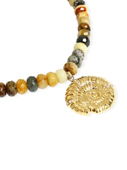 Gold with jade Island necklace Necklaces By Alona    - Collagerie