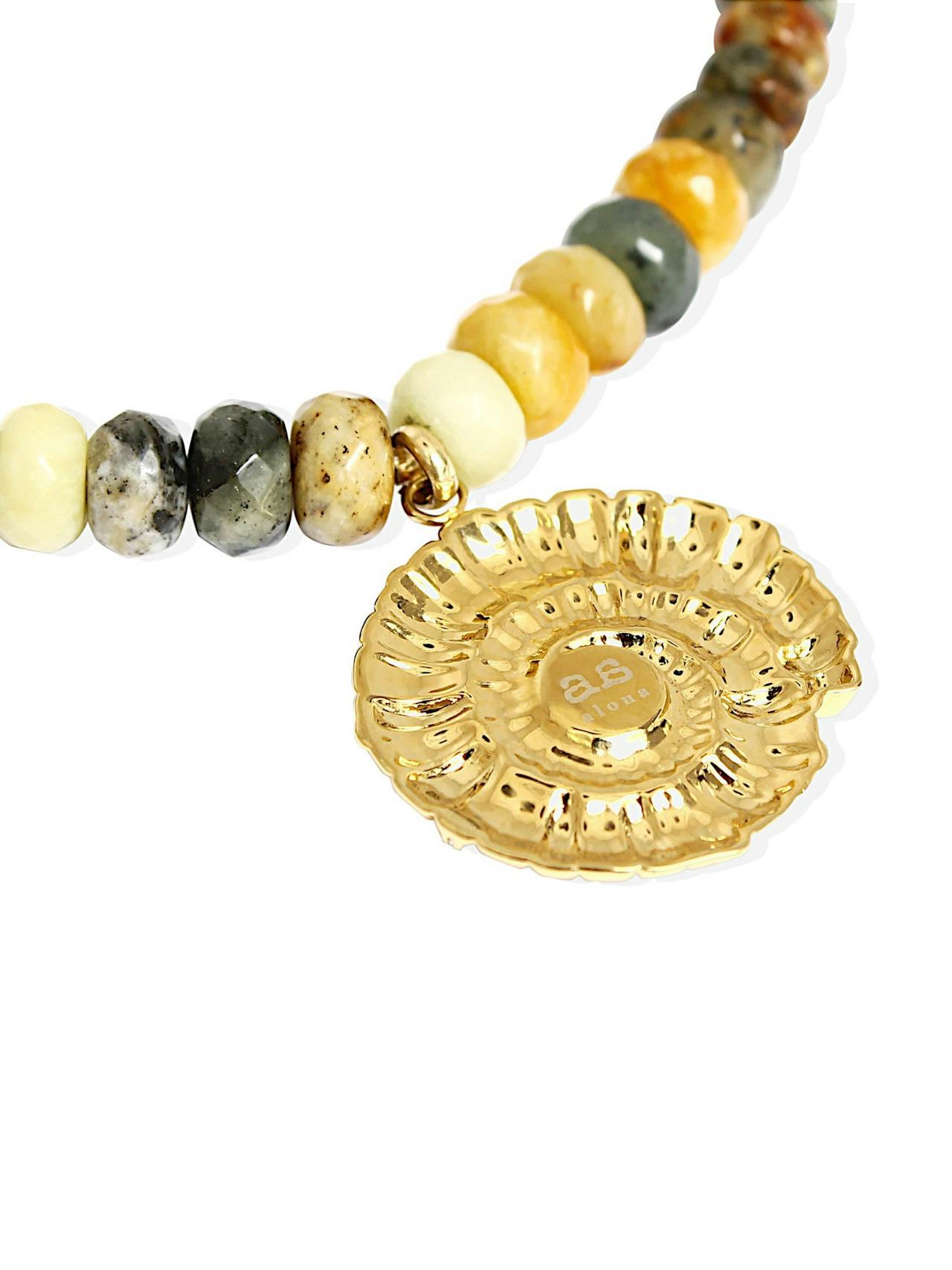 Gold with jade Island necklace Necklaces By Alona    - Collagerie