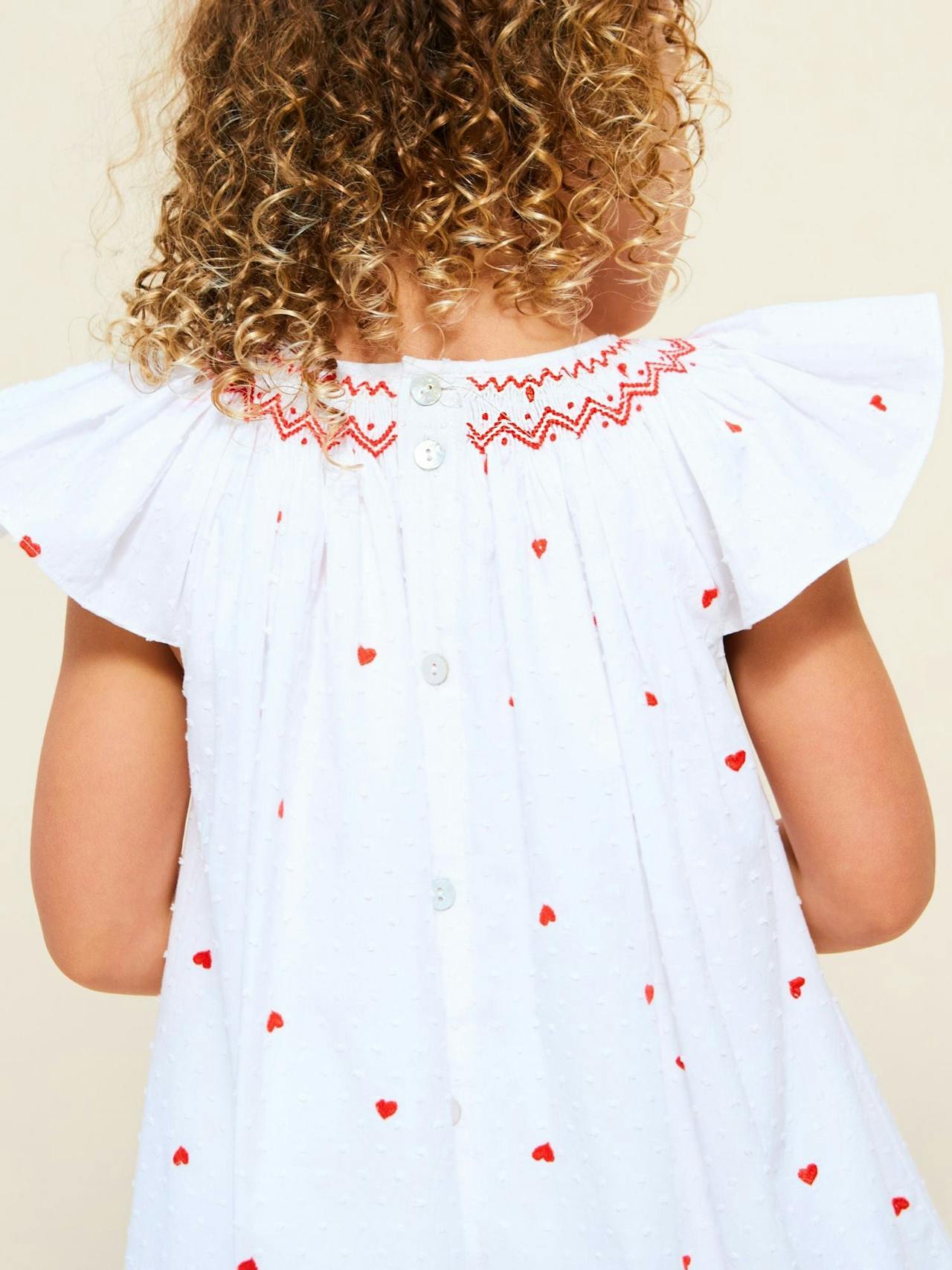 Indira dress love is in the air Plumetti with big love hand smocking  Smock London    - Collagerie