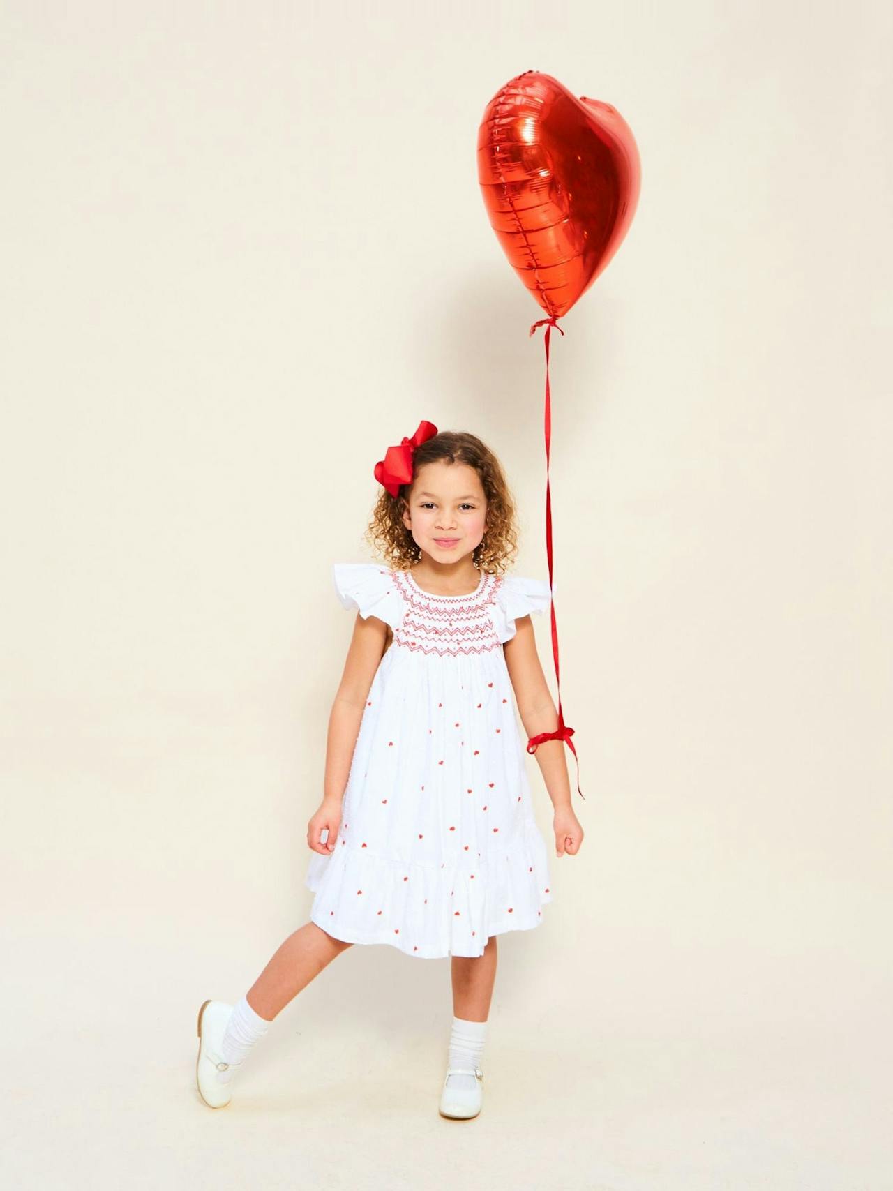 Indira dress love is in the air Plumetti with big love hand smocking  Smock London    - Collagerie