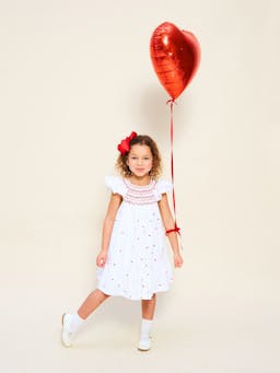 Indira dress love is in the air Plumetti with big love hand smocking  Smock London    - Collagerie