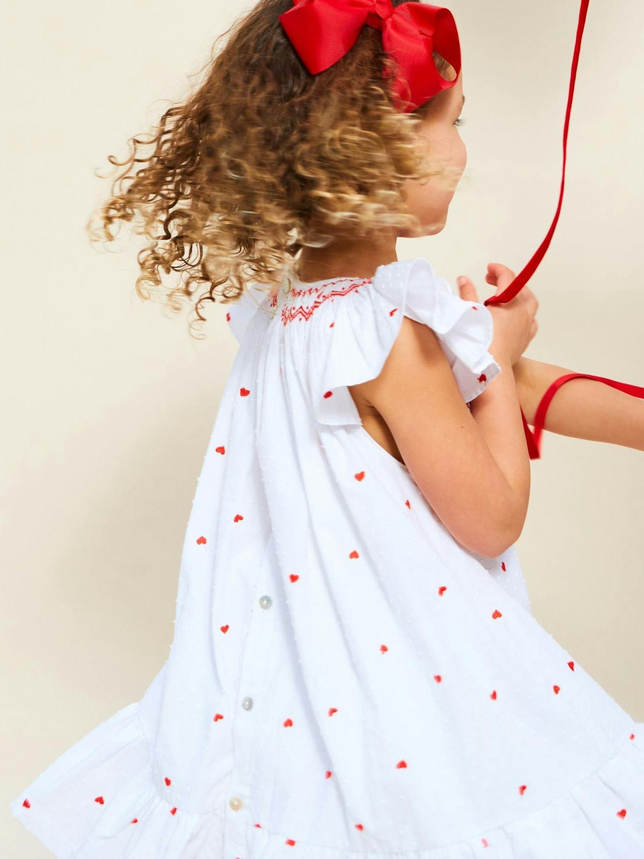 Indira dress love is in the air Plumetti with big love hand smocking  Smock London    - Collagerie