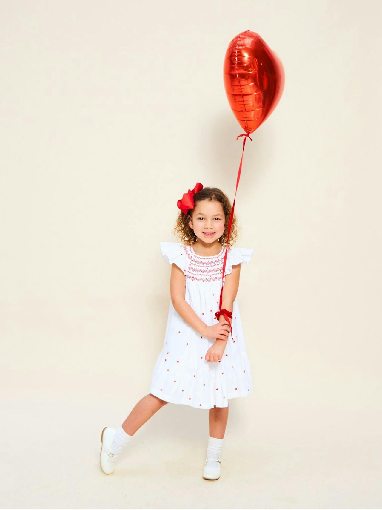 Indira dress love is in the air Plumetti with big love hand smocking  Smock London    - Collagerie