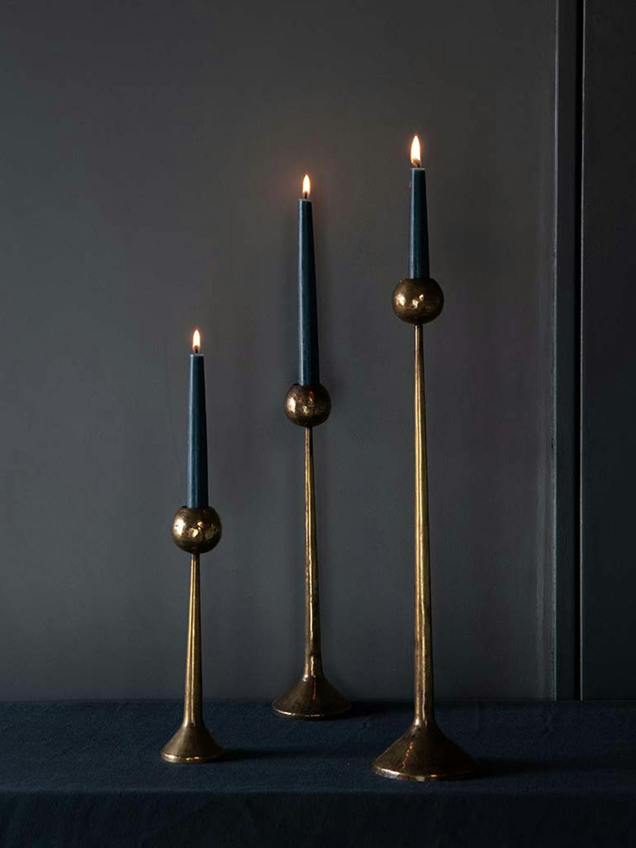 Irrawaddy brass candlestick Interiors Kalinko    - Collagerie