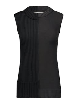 Black patchwork sleeveless pullover Clothing Marina Moscone    - Collagerie