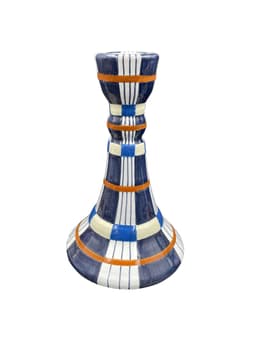 Kente candlestick, indigo  Silo Studio    - Collagerie