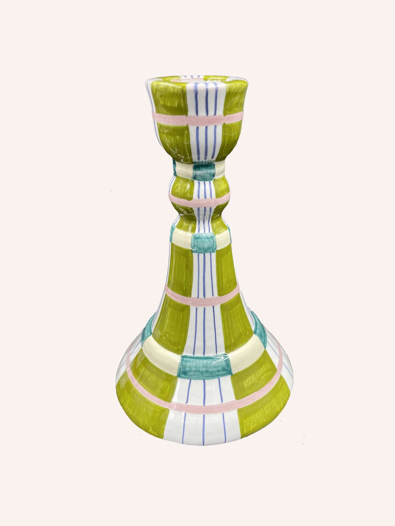 Kente candlestick, green  Silo Studio    - Collagerie