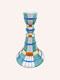 Kente candlestick, turquoise  Silo Studio    - Collagerie