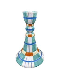 Kente candlestick, turquoise  Silo Studio    - Collagerie