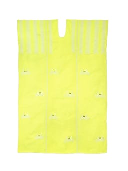 Three panel midi kaftan in neon yellow and white  Pippa Holt    - Collagerie