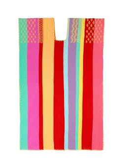 Single panel mini kaftan in multicoloured stripes  Pippa Holt    - Collagerie