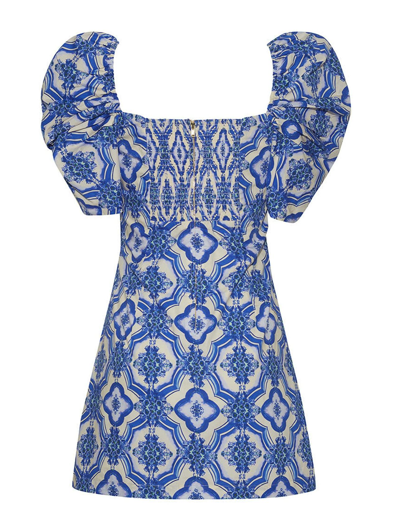 Belle tile blue Kelly dress Dresses Cara Cara    - Collagerie