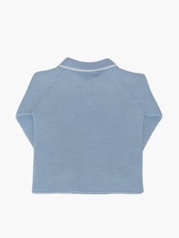 Knitted polo shirt powder blue Baby Clothing Amaia    - Collagerie