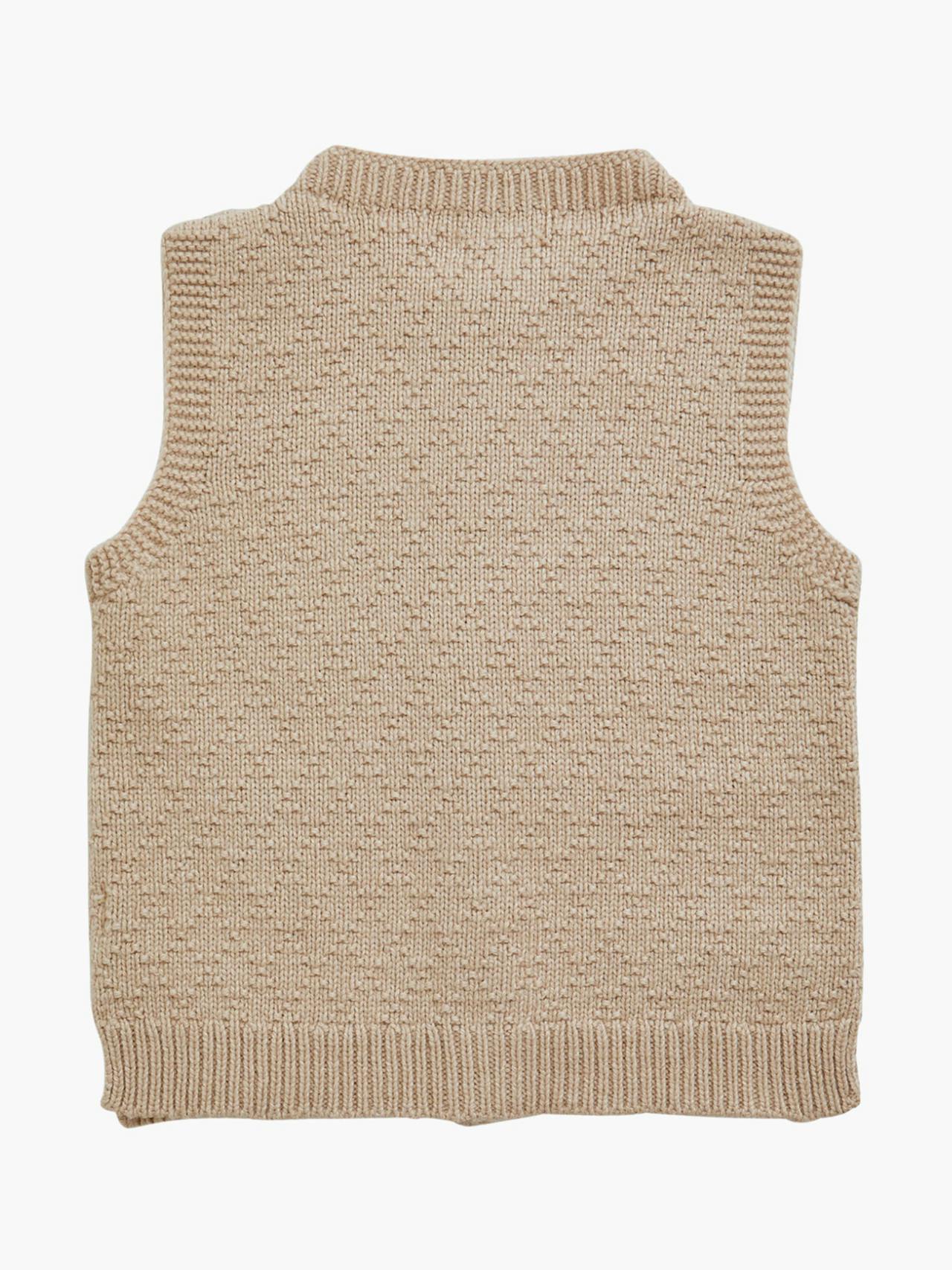 Sand knitted vest Baby Clothing Amaia    - Collagerie