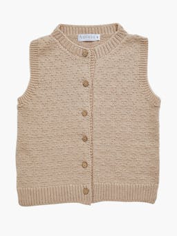 Sand knitted vest Baby Clothing Amaia    - Collagerie